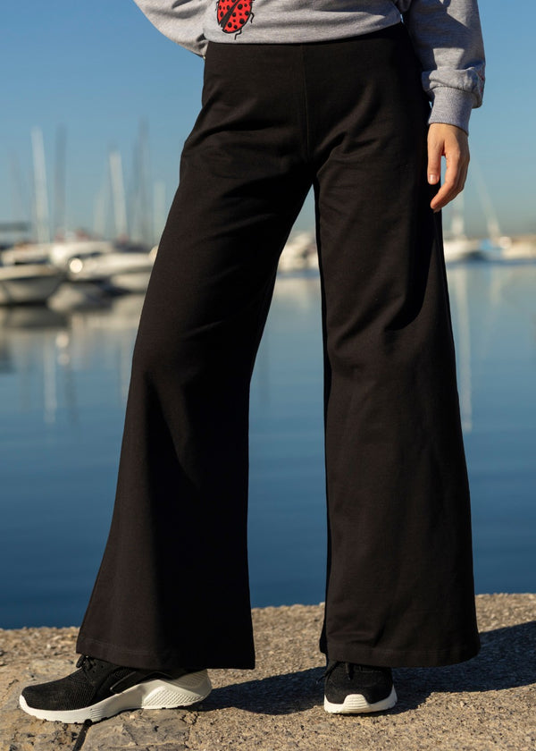 Black Flared Sweatpants