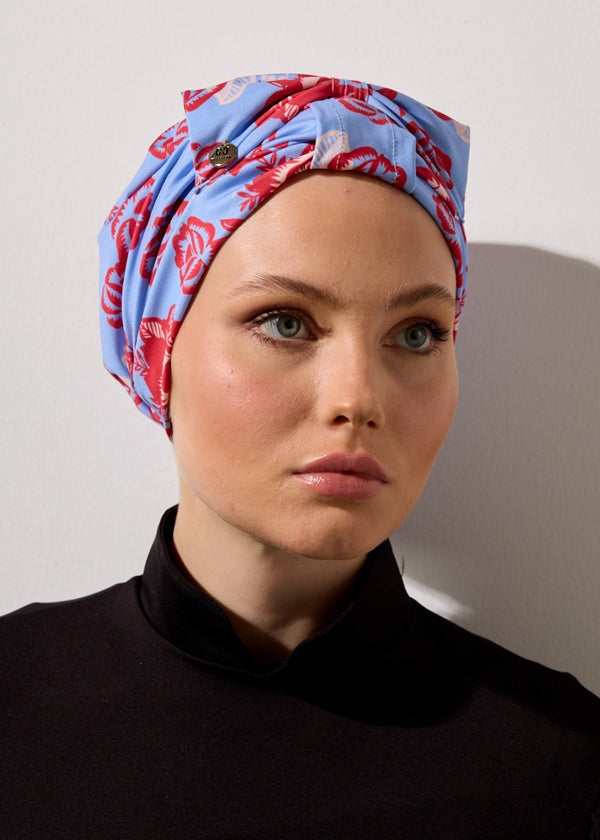 Flower Patterned Bow Bonnet