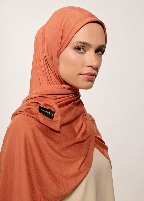 HOUSE OF MODEST AUTUMN CLAY JERSEY SCARF