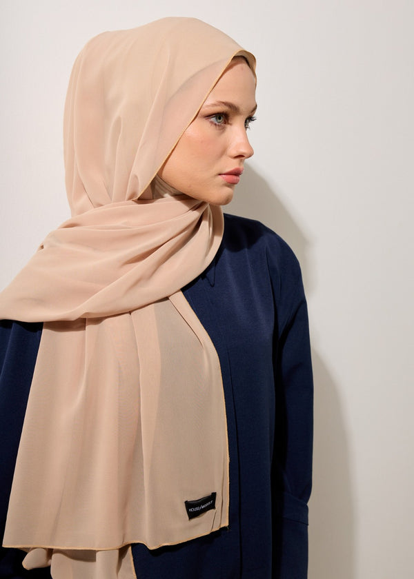 HOUSE OF MODEST BEIGE CHIFFON SCARF