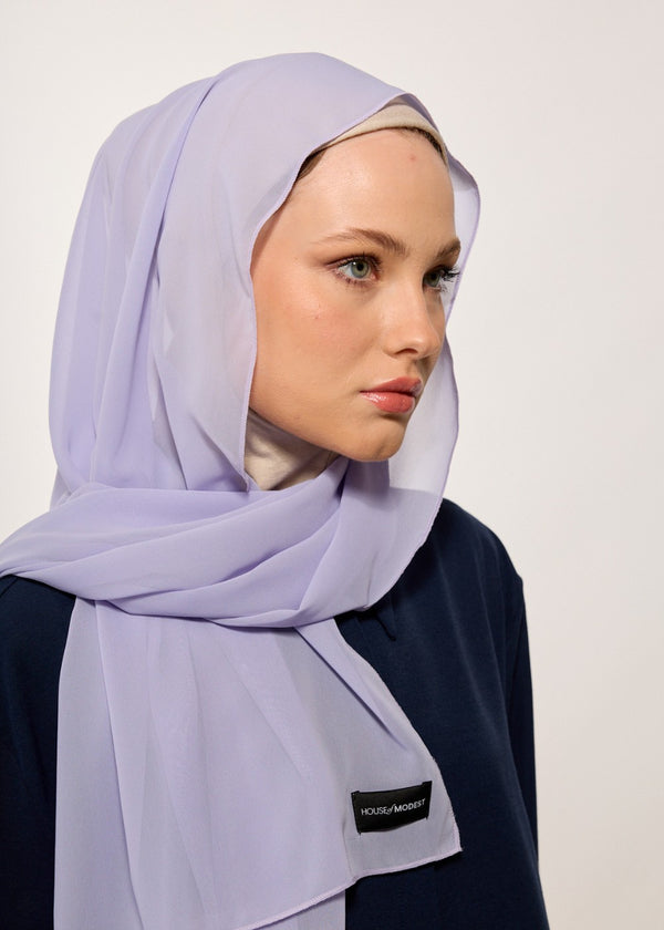 HOUSE OF MODEST ASH GRAY CHIFFON SCARF