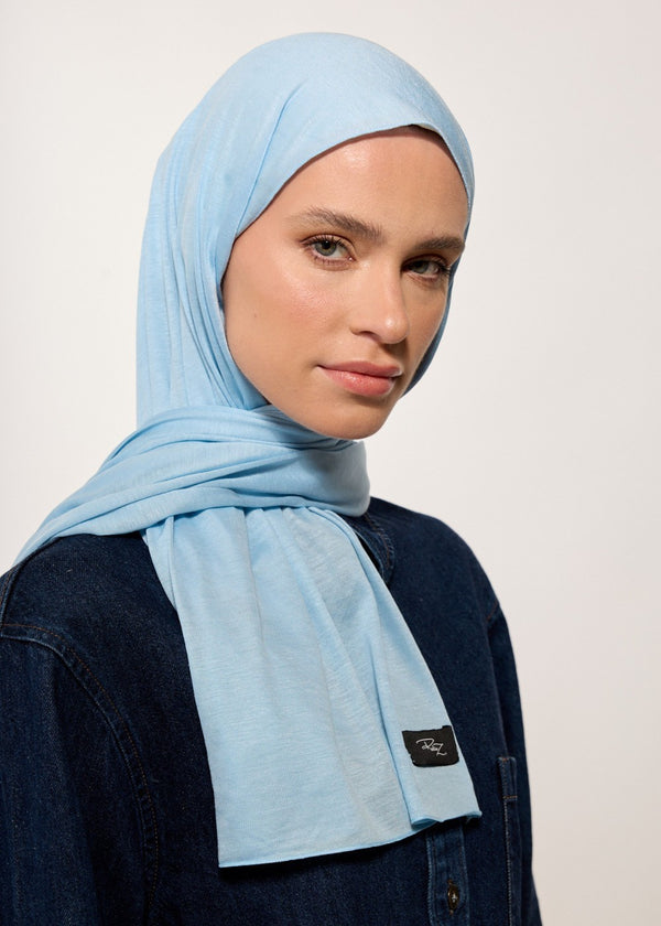 RABIA Z BABY BLUE MODEST JERSEY SCARF