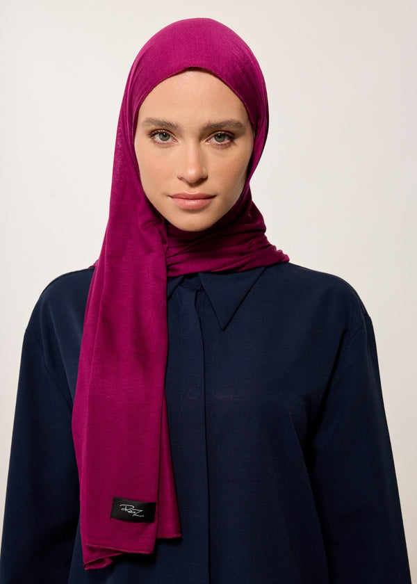 RABIA Z DEEP BURGUNDY MODEST JERSEY SCARF