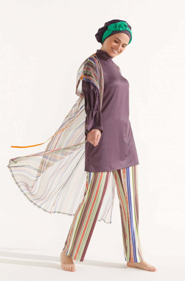 Coloured Stripy Beach Dress